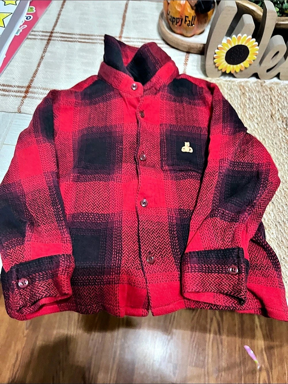 Red & Black Plaid long sleeve shirt